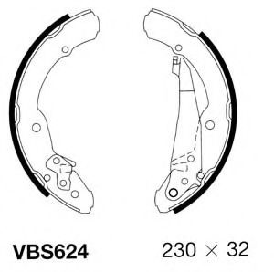 VBS624 MOTAQUIP Brake Shoe Set