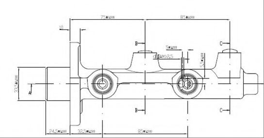 VMC115 MOTAQUIP Brake System Brake Master Cylinder