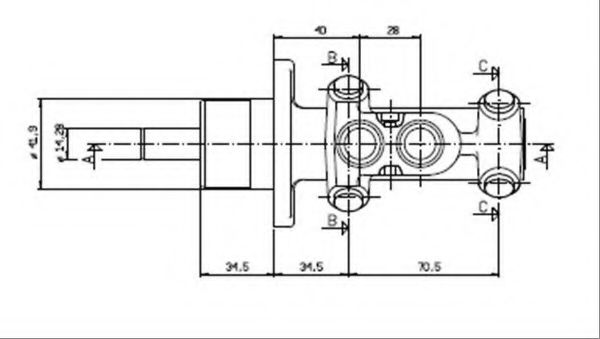 VMC161 MOTAQUIP Brake Master Cylinder