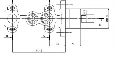 VMC204 MOTAQUIP Brake System Brake Master Cylinder