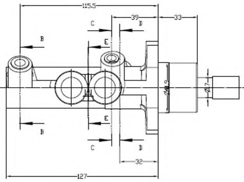 VMC254 MOTAQUIP Brake System Brake Master Cylinder
