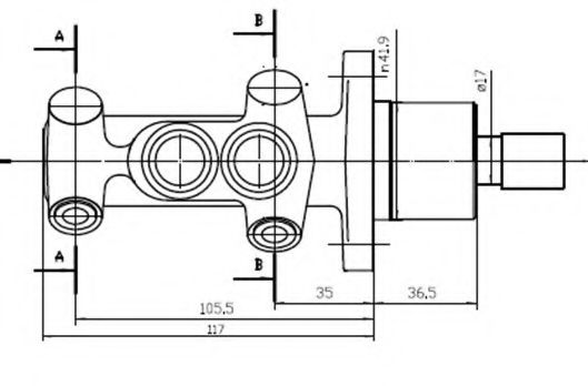 VMC255 MOTAQUIP Brake Master Cylinder