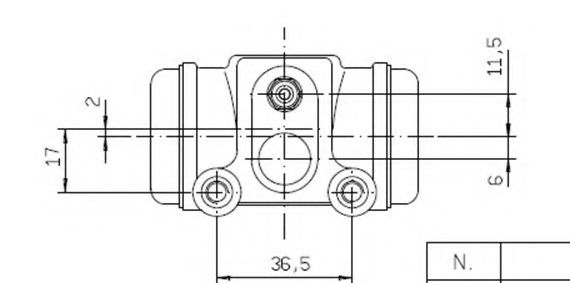 VWC822 MOTAQUIP Wheel Brake Cylinder