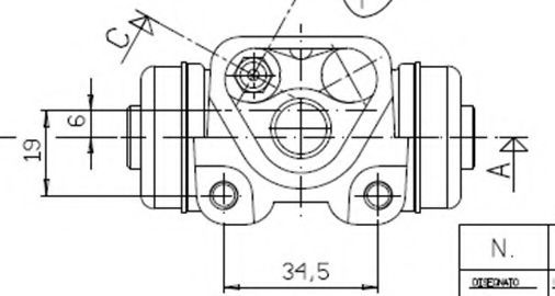VWC836 MOTAQUIP Wheel Brake Cylinder