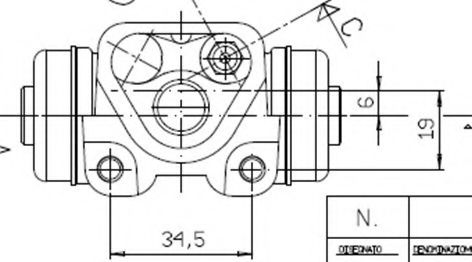 VWC837 MOTAQUIP Brake System Wheel Brake Cylinder