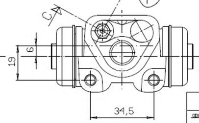 VWC838 MOTAQUIP Brake System Wheel Brake Cylinder