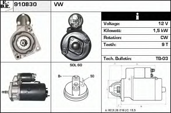 910830 EDR Standard Parts Nut