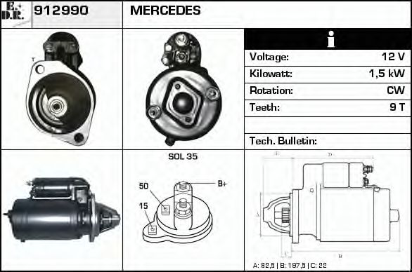 912990 EDR Wheel Suspension Wheel Bearing Kit