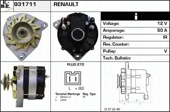 931711 EDR Retrofit Kit, air conditioning