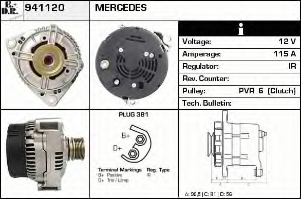941120 EDR Compressor, air conditioning