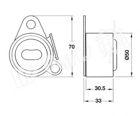 ITB-6536 IPS+PARTS Tensioner Pulley, timing belt