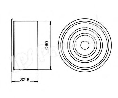 ITB-6708 IPS+PARTS Deflection/Guide Pulley, timing belt