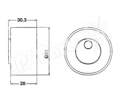 ITB-6801 IPS+PARTS Tensioner Pulley, timing belt