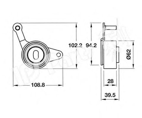 ITB-6919 IPS+PARTS Tensioner Pulley, timing belt