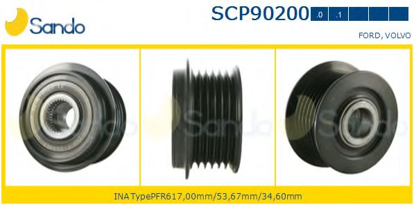 SCP90200.1 SANDO Alternator Freewheel Clutch