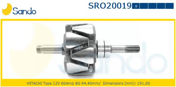 SRO20019.0 SANDO Rotor, alternator