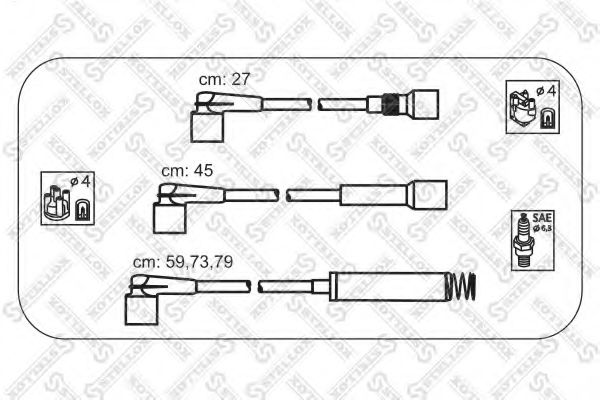 10-38129-SX STELLOX Комплект проводов зажигания