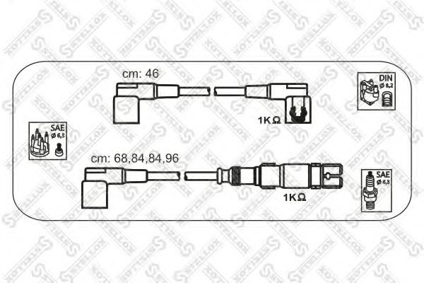 10-38248-SX STELLOX Комплект проводов зажигания