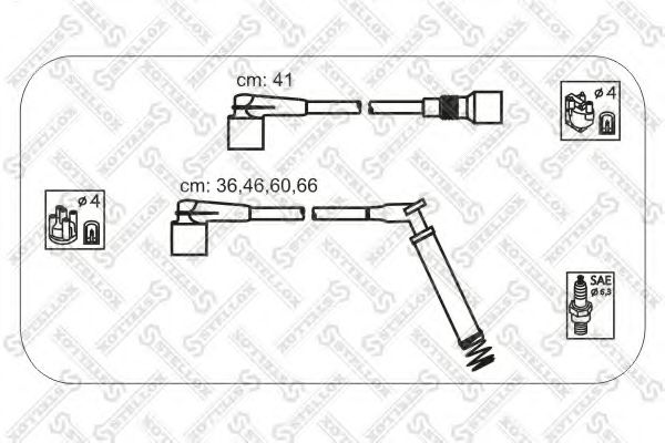 10-38450-SX STELLOX Ignition System Ignition Cable Kit