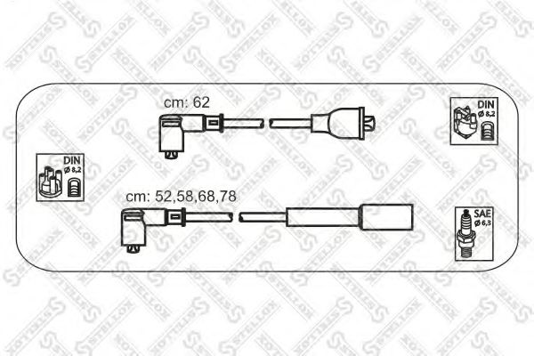 10-38487-SX STELLOX Комплект проводов зажигания