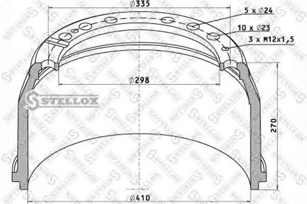 85-00014-SX STELLOX Brake System Brake Drum
