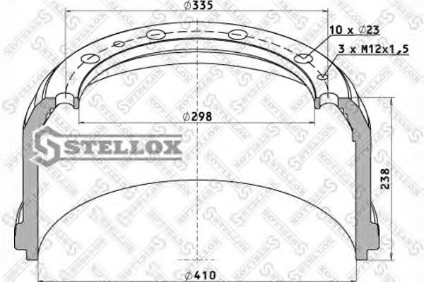 85-00173-SX STELLOX Brake System Brake Drum