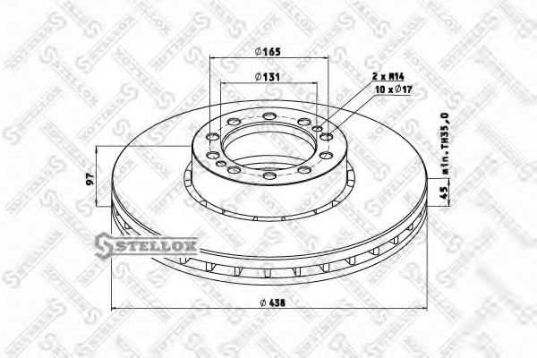 85-00747-SX STELLOX Тормозная система Тормозной диск