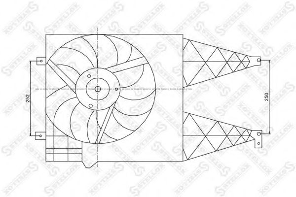 29-99011-SX STELLOX Cooling System Fan, radiator