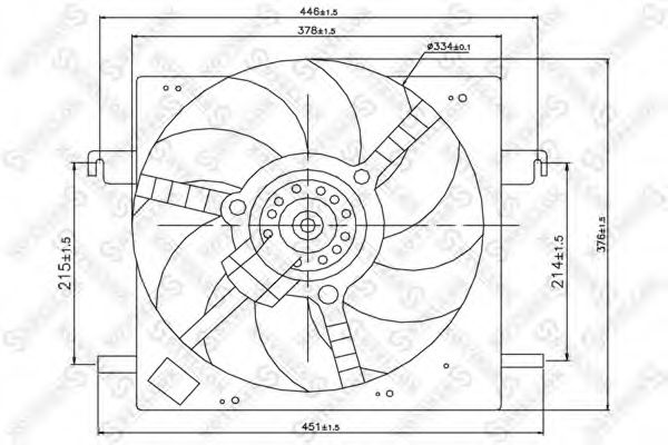 29-99069-SX STELLOX Cooling System Fan, radiator