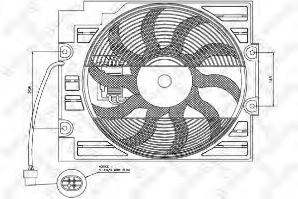 29-99332-SX STELLOX Air Conditioning Fan, A/C condenser