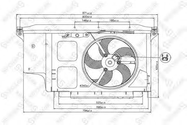 29-99342-SX STELLOX Fan, radiator