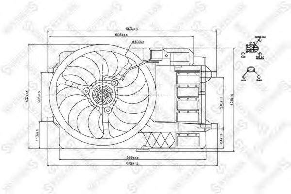 29-99358-SX STELLOX Relay, radiator fan castor