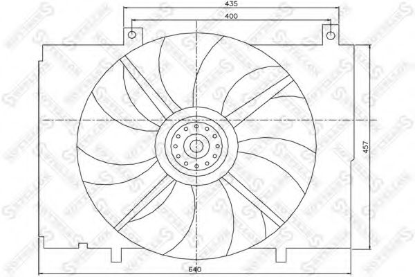 29-99368-SX STELLOX Air Conditioning Fan, A/C condenser