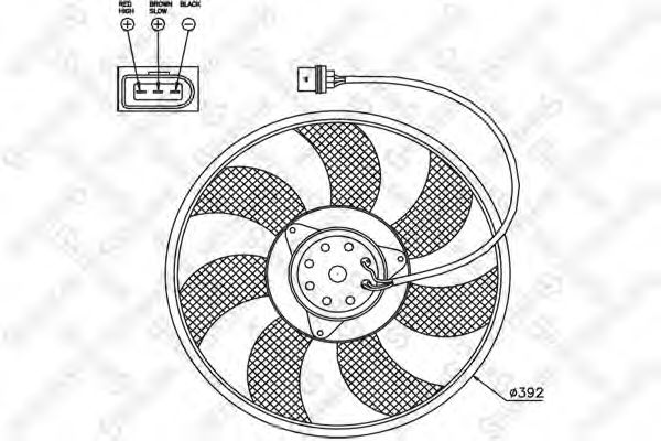 29-99385-SX STELLOX Cooling System Fan, radiator