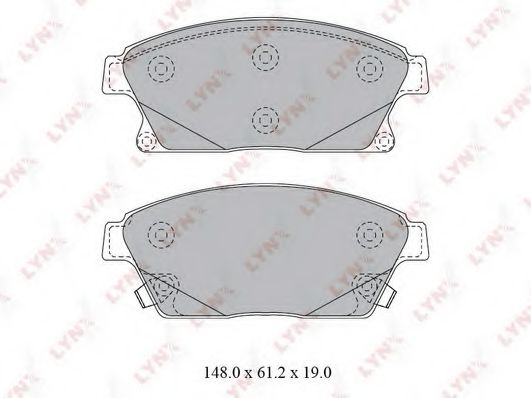 BD-1813 LYNXAUTO Комплект тормозных колодок, дисковый тормоз