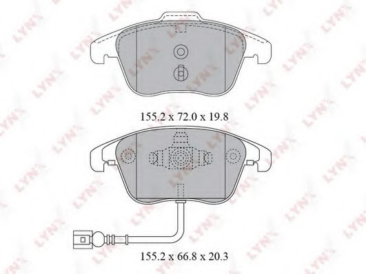 BD-8038 LYNXAUTO Комплект тормозных колодок, дисковый тормоз