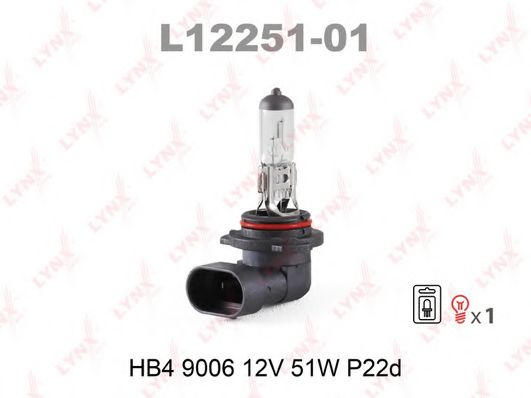 L12251-01 LYNXAUTO Beleuchtung Glühlampe, Fernscheinwerfer