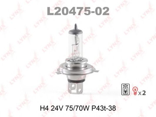 L20475-02 LYNXAUTO Bulb, headlight