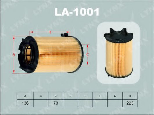 LA-1001 LYNXAUTO Filter, interior air