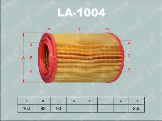 LA-1004 LYNXAUTO Air Supply Air Filter