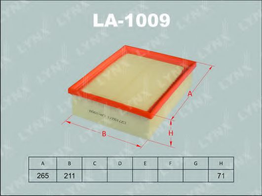 LA-1009 LYNXAUTO Air Supply Air Filter