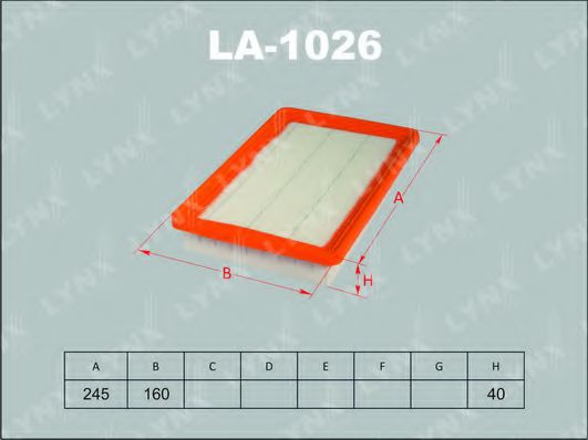 LA-1026 LYNXAUTO Air Supply Air Filter