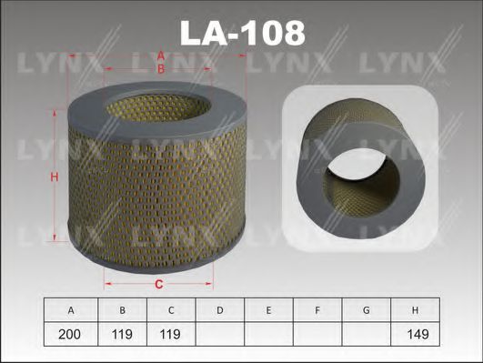 LA-108 LYNXAUTO Heating / Ventilation Filter, interior air