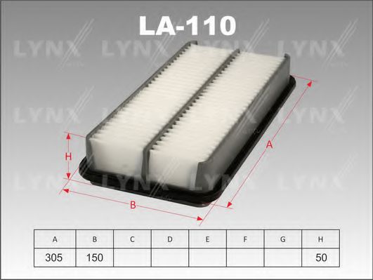 LA-110 LYNXAUTO Air Supply Air Filter