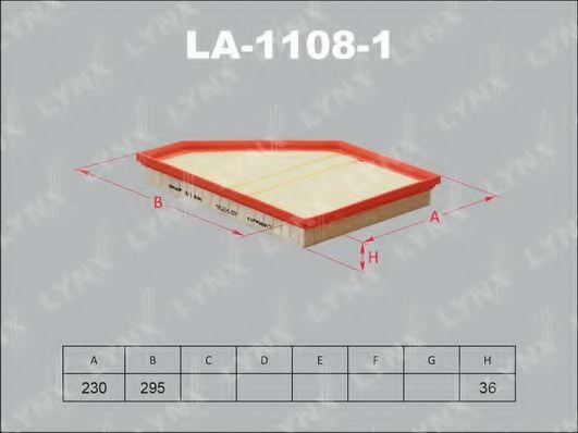 LA-1108-1 LYNXAUTO Air Filter