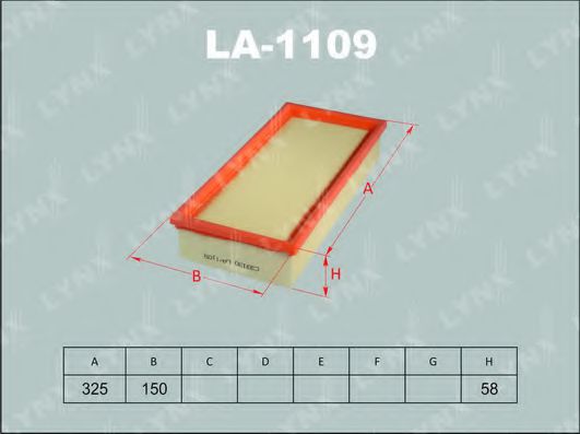 LA-1109 LYNXAUTO Air Supply Air Filter
