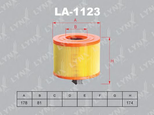 LA-1123 LYNXAUTO Air Supply Air Filter