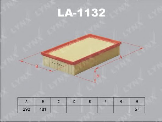 LA-1132 LYNXAUTO Air Supply Air Filter