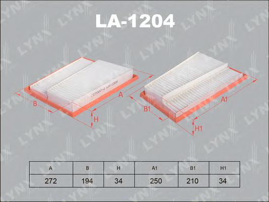 LA-1204 LYNXAUTO Air Filter