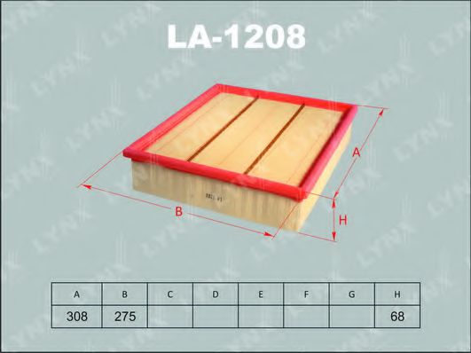 LA-1208 LYNXAUTO Air Supply Air Filter